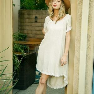 Umgee Fringe Khaki Pocket Dress - Size 1X